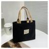 Bolsa de Lona con Etiqueta Tejida de Oso al por Mayor Bolsa Tote para Salir de Compras Bolsa para el Viaje Diario Bolsa para el Almuerzo Bolsa para el Almuerzo Resistente al Desgaste