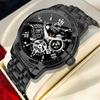 Reloj de pulsera para hombre de marca Bubble, moderno, de alta gama, ligero, de lujo, combinable, automático, de cuarzo, luminoso, resistente al agua, con diseño romano hueco.