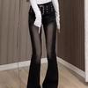 Jeans Micro-lafayette Negro Gris para Mujer Tendencia Combinan con Todo Nuevo Cintura Alta Adelgazantes Levanta Glúteos Fruncidor de Vientre Corte Ajustado Herradura Pantalones Largos