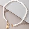 Joyería europea y americana de moda transfronteriza personalidad nuevo collar de perlas temperamento estilo ins collar de amor ventas directas de fábrica