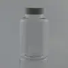 Botella Transparente de Boca Ancha de 150 ml PET Tableta Cápsula Alimento Saludable Caramelo Comprimidos Prensados 37 Dientes Polvo Sólido Botellas de Plástico
