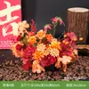 Decoração de Ano Novo 2026 Atmosfera de Dia de Ano Novo Simulação Plantas Verdes Decoração de Paisagismo Flores Artificiais Plantas Arranjo de Canto de Janela Ornamentos