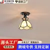 Lámpara de Techo Silenciosa Estilo Japonés para Entrada Viento Lámpara de Pétalos Retro Estilo Francés para Apartamento Pequeño Restaurante Lámpara de Balcón Antiguo Medio