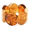 Pulsera redonda irregular de resina más vendida transfronteriza para mujer, diseño exagerado de alta gama europeo y americano, pulsera de cordón elástico al por mayor