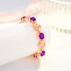 Yihua Celebridad de Internet Transmisión en Vivo Pulsera de Corazón Barroco Cristal Rojo Diamante Asimétrico Estéreo Zirconita Pulsera de Corazón