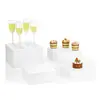 Soporte de Exhibición Acrílico para Buffet Caja de Exhibición de Comida, Pastel, Postre Hecho a Mano Base Hueca de Mesa Caja de Cinco Lados