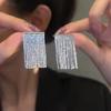Celebridad de Internet Moda Pendientes de Borla de Circonita Incrustados de Diamante Celebridad Femenina Diseño de Nicho Sencillo Joker Elegante Pendientes Elegantes Venta al por Mayor