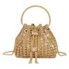 Bolso de cena transfronterizo 2025, bolso de mano con cadena de diamantes de temperamento, moda simple, lleno de bolsos tipo cubo de diamantes, venta al por mayor