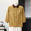 Moda Feminina 2026 para Mulheres de Meia-Idade e Idosas, Novo Estilo de Verão, Camisas Casuais Elegantes com Gola, Tops Elegantes Femininos com Mangas Três Quartos