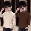 Y2322 # Camiseta Térmica de Capa Base para Niños Otoño e Invierno Nueva Camiseta de Manga Larga para Niños Cuello Semi-Alto Espesada Top Cálido