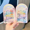 5 Pasadores Infantiles Dulces Montados en Tarjeta, Pinzas para el Cabello de Dibujos Animados Súper Lindas, Pinzas Laterales de Princesa, Pinzas para Flequillo de Colores Dulces de Hada