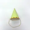 Sombrero de Fiesta para Niños y Adultos de Color Puro con Sombrero de Cumpleaños de Papel Decorativo Láser de Película de Aluminio Transfronterizo Papel Brillante Colorido