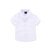 Camisa Branca de Manga Curta para Meninas Camisa Branca de Manga Curta Infantil Verão Que Não Precisa Passar Desempenho Atividade Desempenho Uniforme Escolar de Estudantes do Ensino Fundamental