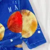 Roupão infantil com tema espacial para outono e inverno, roupão de flanela coral com capuz e amarração para meninos, roupão caseiro espesso para bebês