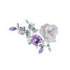 Broche de circonita con incrustaciones de cobre de alta resistencia, broche floral de temperamento de moda, abrigo, ramillete, accesorio de vestir elegante y digno