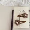 Nuevo Lindo Pequeño Flor Niños Pasador Diadema Par Pasador Pinza Lateral Pinza BB Banda de Goma