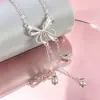 Nuevo Collar de Borlas con Lazo de Cinta 2026 para Mujer, Exquisito y Versátil, Cadena para Clavícula de Lujo Ligero tipo Hada