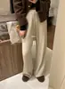 Pantalones de pierna ancha de suave y esponjoso pelo de mapache, en un hermoso estilo de punto Melard