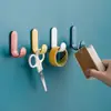 Gancho Minimalista en Forma de J Estilo Nórdico Sin Taladro, Gancho para Abrigos Doméstico Montado en Pared Sin Rastro, Mini Gancho Adhesivo para Detrás de la Puerta