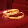 Pulsera de Pavo Real de Oro Arena Vietnamita, Nueva Artesanía, Brazalete Abierto Ajustable de 10 mm, Mismo Estilo que Tienda de Oro, Joyería de Imitación de Oro