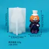 Molde de Silicone para Vela Perfumada de Abóbora de 3 Peças para Halloween, Molde de Abóbora Maligna Fantasma, Molde Decorativo