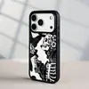 Adequado para Capa de Celular Magnética Apple 17Promax Duas em Uma Iphone15 Caveira Borboleta Buraco Grande Capa Protetora