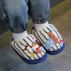 Pantuflas de algodón para niños de invierno, unisex, cálidas y forradas de felpa, adecuadas para usar en interiores, con un lindo diseño de cachorro y estilo de talón cerrado.