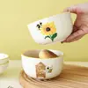 Estilo Primavera Ins Bol de Cerámica Bol de Arroz Creativo Relieve Bol Pequeño Bol para Fideos Bol para Sopa Bol Occidental para Ensalada Vajilla Amazon