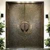 Puerta de Entrada de Lujo Hecha a Medida en Guangdong, Puerta Doble de Aluminio Fundido Antirrobo, Puerta Doble Hoja para Hogar
