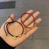 Pulsera tejida a mano de campana de la suerte de amor de Tiktok para pareja de hombres y mujeres, temperamento simple, joyería para novias