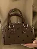 Bolsa com Estampa de Laço para Mulheres 2025 Inverno Novo Estilo Bolsa de Ombro Único Transversal Bolsa de Mão Casual de Alto Valor Bolsa Quadrada Pequena