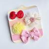 Amazon cross-border acessórios de cabelo infantil terno europeu e americano bebê arco flor larga faixa de cabelo super elástico macio bebê headband