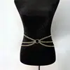 Cadena de cintura de metal multicapa de moda transfronteriza europea y americana para mujer, cadena corporal con anillo retro punk, ventas de fábrica, venta al por mayor