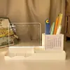Nuevo portalápices 3D luz nocturna USB calendario para oficina en casa rotulación creativa regalo adornos de regalo luz nocturna