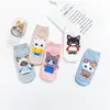 Nuevos calcetines cortos de mujer para primavera y verano, tobilleros, boca poco profunda, estilo INS, lindos, de dibujos animados, calcetines tipo barco, calcetines finos de primavera y verano, venta al por mayor