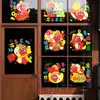 Decoraciones para el Día de Año Nuevo y el Festival de Primavera 2027 para la Prosperidad, la Paz y la Alegría, con Felicidad Adicional para el Año Nuevo, Pegatinas Electrostáticas para Vidrio