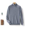 Otoño e invierno Nuevo suéter de solapa para hombre de negocios de lujo ligero suéter básico suave glutinoso suelto de punto de cuello alto suéter de cachemira