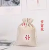 Venda Direta da Fábrica Bolsa de Algodão Pequena Bolsa de Tecido Cordão Bolso com Aba Calças Estilo Étnico Bolsa de Armazenamento de Algodão e Linho Boêmia