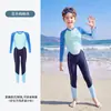 Nuevo Traje de Baño Infantil de Disney para Niños, Traje de Buceo de una Pieza con Mangas Largas y Pantalones Largos, Traje de Baño a la Moda para Niños Mayores