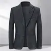 Blazer casual de chenilla para hombre, estilo grueso otoño/invierno, traje de dos botones, prenda exterior para hombres de mediana edad, en stock