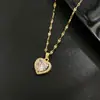 [Acero de Titanio] Personalidad Temperamento Moda Simple Regalo de Cumpleaños ins Amor Clavícula Micro-incrustado Collar Coreano