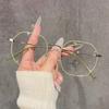 31213 Nuevo Armazón de Metal para Lentes Poligonales Lentes para Miopía Mujer Retro Metal Ultra Ligero Armazón para Lentes Venta al por Mayor
