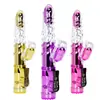 Vibrador de bola giratoria de cuentas de colores, telescópico, vibratorio, calefactor, para lamer la lengua, expansible, con rodillo oscilante, masturbador femenino, stick AV, venta al por mayor