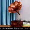Estilo Antigo Alto-Falante Grande Gramofone Modelo Enfeites Criativos Toca-Discos de Vinil Decoração Suave para Casa Câmera Metabo
