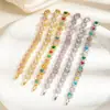Pulsera Romántica de Corazón de Amor Exquisita Transfronteriza Europea y Americana, Pulsera de Circonita de Corazón de Amor Colorida de Lujo Ligero de Moda, Venta Directa del Fabricante