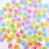 Decoraciones versátiles y translúcidas de flor de lirio para uñas, un popular esquema de color degradado con flores de cinco pétalos, dijes de uñas ponibles, pasadores y adornos de resina