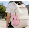 Pingente Criativo de Laço de Borracha Macia Colorido Dopamina Chaveiro de Presente Dia dos Namorados Pingente de Bolsa