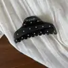 Pinza para el pelo de lunares minimalista estilo coreano, pinza de garra de alta gama exquisita para coleta de mujer, pinza de tiburón para pelo semi-recogido, accesorio para el pelo