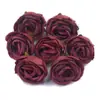 Capullos de rosa artificiales, estilo pintura al óleo vintage, materiales para arreglos florales DIY para decoración del hogar, flores artificiales de fondo para accesorios de fotografía