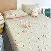 2025 Nuevo Algodón Puro Cama Sábanas Pieza Única 100 Algodón Verano Dormitorio Infantil Edredón Individual Doble Funda de Almohada Juego de Tres Piezas 3